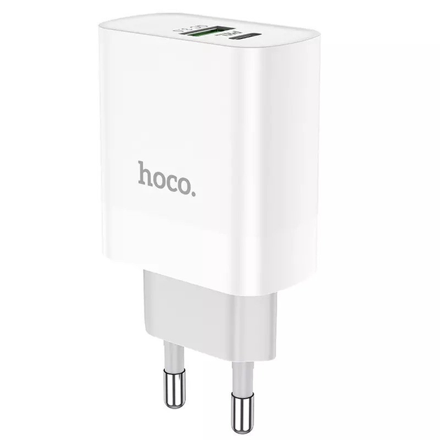 Адаптер питания быстрой зарядки Hoco C80A с разъемом USB и Type-c Блок ...