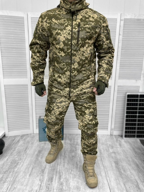 Тактична зимова військова форма explorer-25 (Куртка + Штани) Піксель L - зображення 1