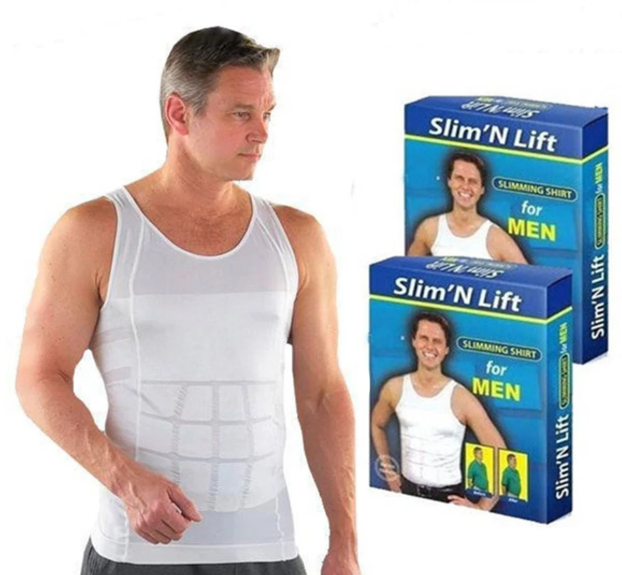 Утягивающая майка для мужчин Slim n Lift for Men Pro Размер L Белый (KG ...