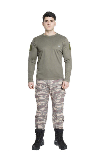 Тактична футболка з рукавами (потовідвідна) CoolMax VOGEL Олива М - зображення 1