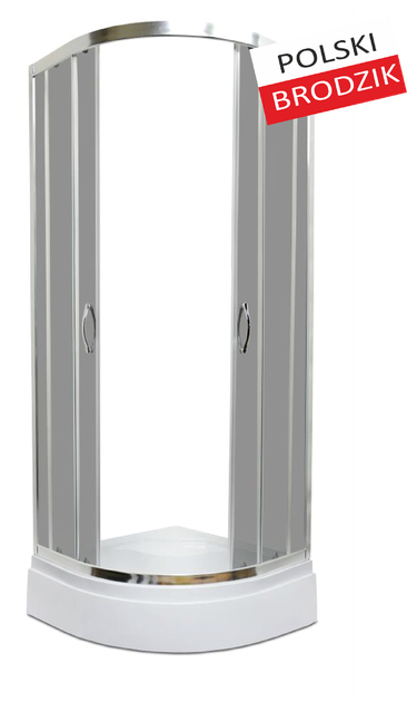 Стекло к душевой кабине полукруглой Liveno KAMA, графитовое, 90 см ...