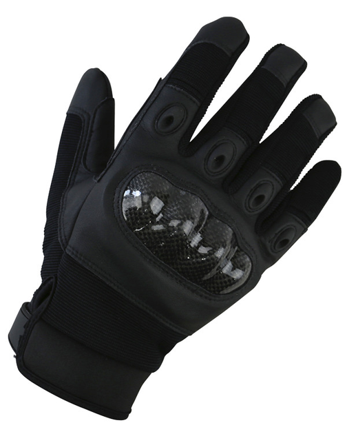 Тактичні військові рукавички KOMBAT UK захисні рукавиці XL-XXL чорний TR_kb-ptg-blk-xl-xxl - зображення 1