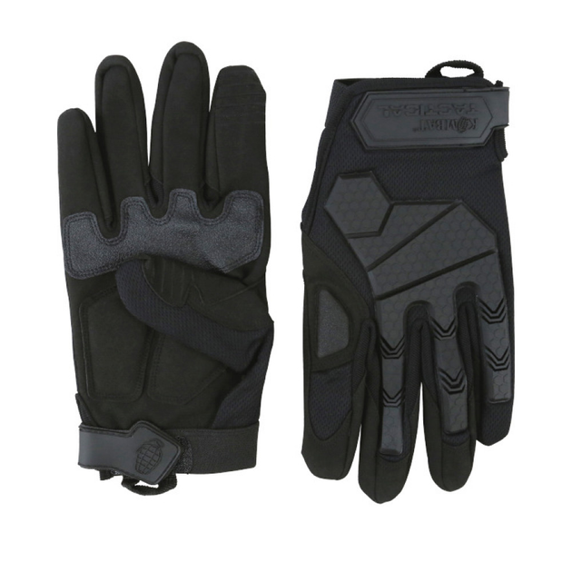 Тактичні військові рукавички KOMBAT UK захисні рукавиці M чорний TR_kb-atg-blk-m - зображення 2