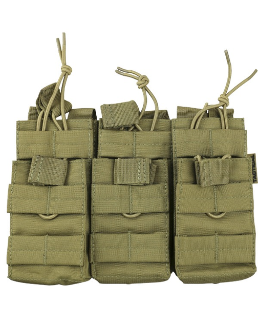 Подсумок тактический под магазины АК KOMBAT UK Triple DUO Mag Pouch койот TR_kb-tdmp-coy - изображение 2