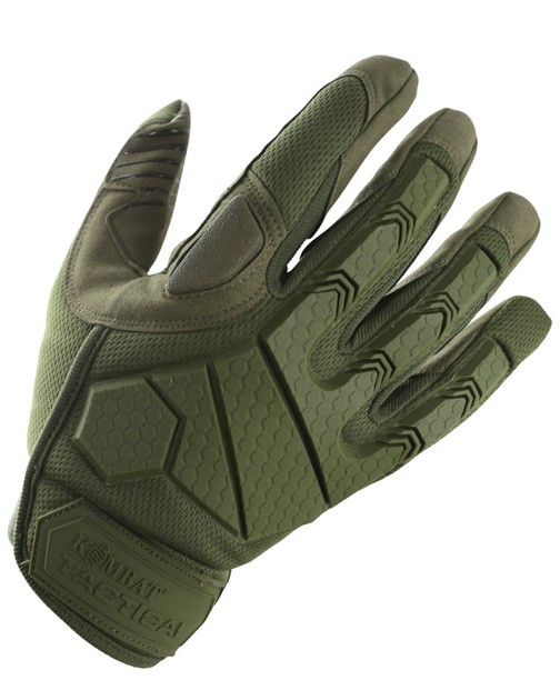 Тактические военные перчатки KOMBAT UK защитные перчатки S оливковый TR_kb-atg-olgr-s - изображение 1