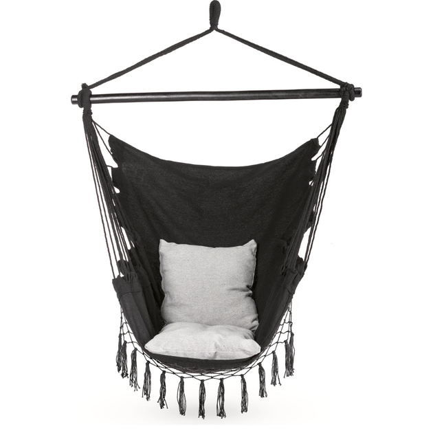 Бразильское кресло - гамак Outtec Boho XXL черный - Фото 3 Бразильское кресло - гамак Outtec Boho XXL черный - изображение 3