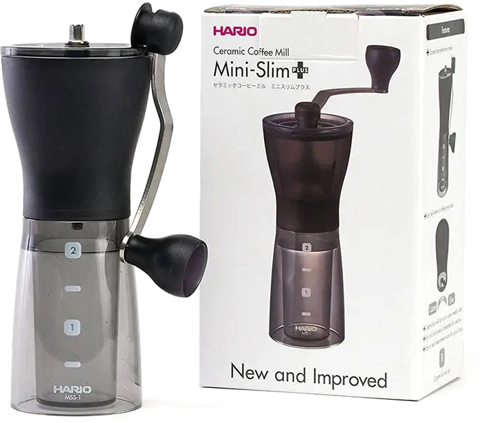 Młynek do kawy Hario Mini Mill Slim Plus z ostrzami ceramicznymi (MSS-1DTB) - obraz 7
