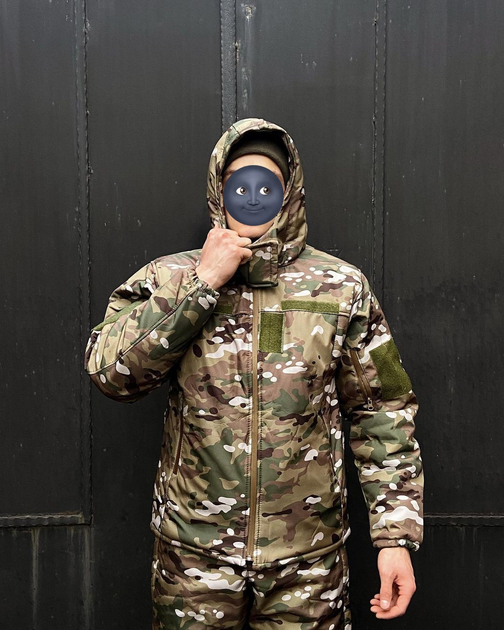 Тактична зимова тепла військова форма костюм комплект ( Куртка + Штани ), Камуфляж: Мультикам, Розмір: S - зображення 1
