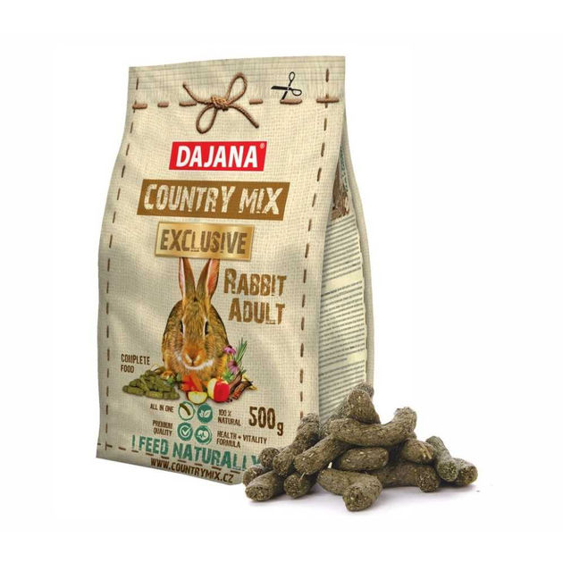 Корм Dajana Country mix EXCLUSIVE Adult для декоративных кроликов 500 г ...