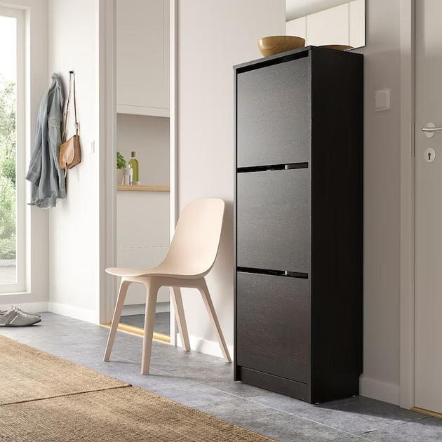Тумба для взуття BISSA 49x135 см IKEA 605.302.09 чорний/коричневий