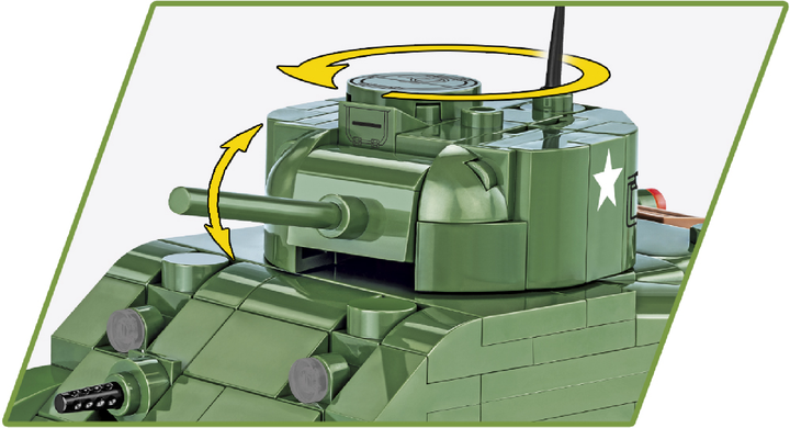 Klocki konstrukcyjne Cobi II Wojna Światowa Czołg M4 Sherman 312 elementów (COBI-2715) - obraz 7