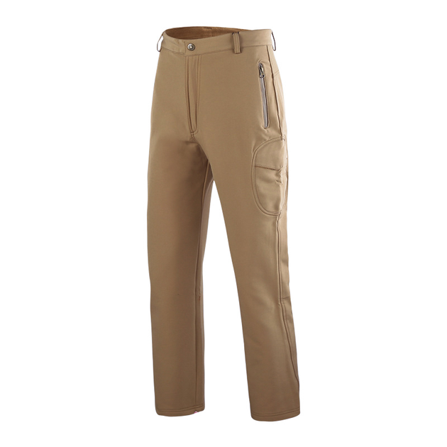 Тактичні штани Lesko для B001 M Sand чоловічі холодостійкі на флісі осінь-зима - зображення 1