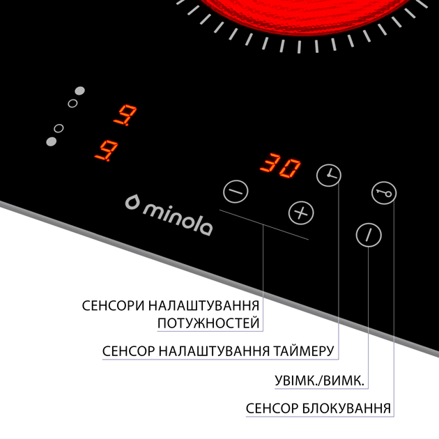 Варильна поверхня електрична Domino MINOLA MVH 3031 KBL - зображення 10