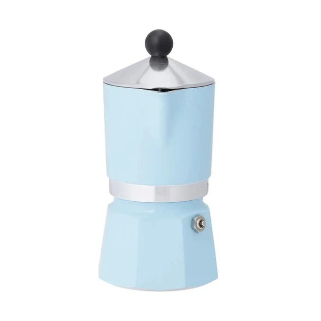 Гейзерная кофеварка Bialetti Rainbow Light Blue (3 чашки - 130 мл) - Фото 3 Гейзерная кофеварка Bialetti Rainbow Light Blue (3 чашки - 130 мл) - изображение 3