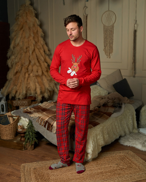 Мужская парная пижама новогодний олень FAMILY LOOK для семьи - XL от ...