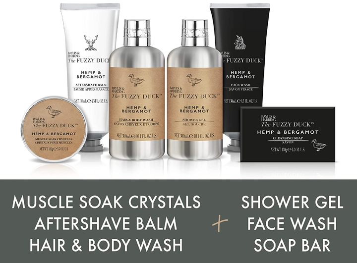 Набір для нього Baylis and Harding The Fuzzy Duck Men's Hemp and Bergamot Luxury Ultimate Preening Gift Set - изображение 2