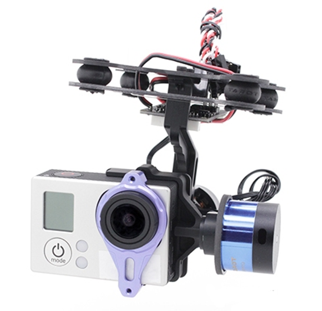 Легковесный 2-х осевой подвес камеры для стабилизации видео. GoPro 3 4