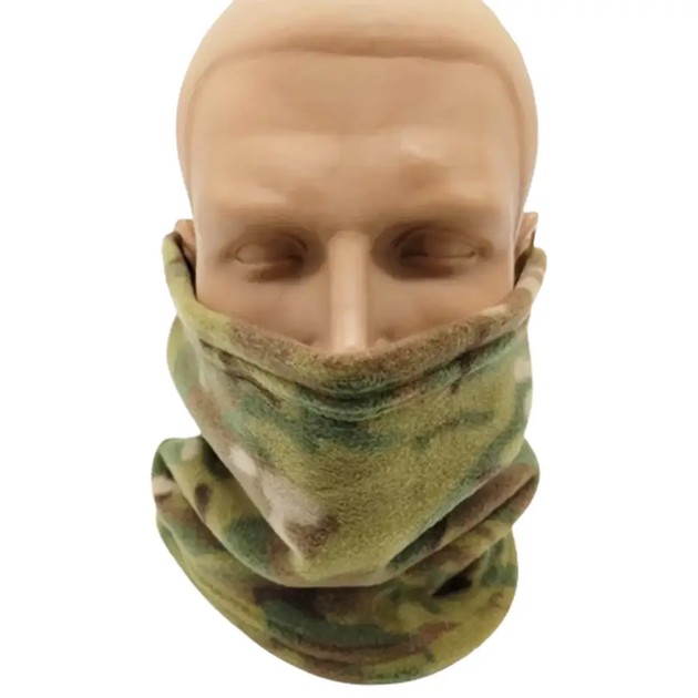 Теплый тактический бафф-шарф из флиса, Мультикам - изображение 1