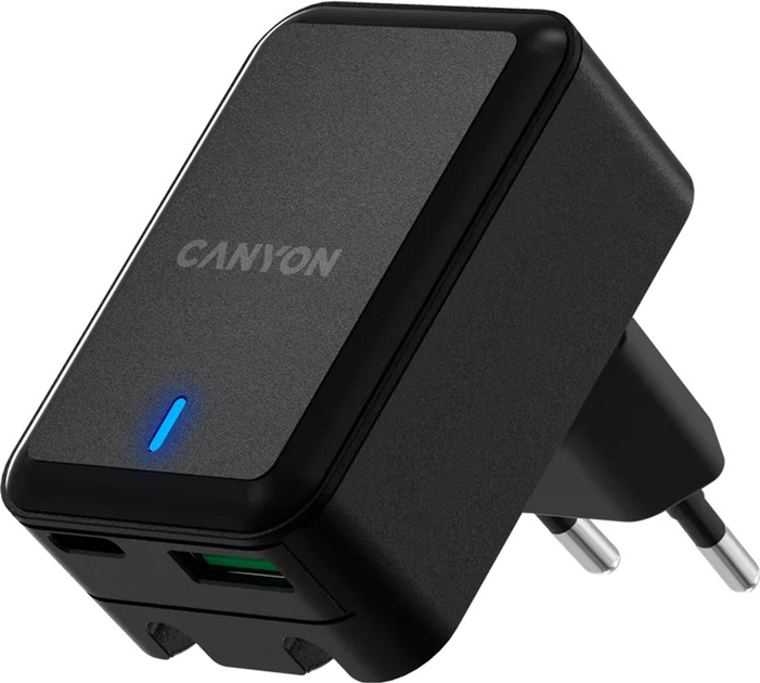 Зарядное устройство Canyon H-20T PD та QC 3.0 Black (CNS-CHA20B) – фото ...