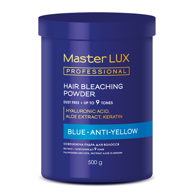 Пудра осветляющая Master LUX Professional Hair Bleaching Powder Blue Anti Yellow 500 (19239WB) - Фото 1 Пудра осветляющая Master LUX Professional Hair Bleaching Powder Blue Anti Yellow 500 (19239WB) - изображение 1