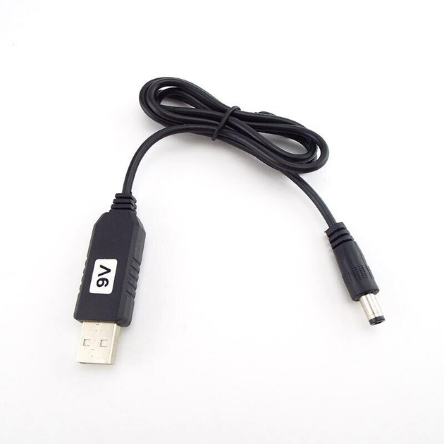 Кабель USB-DC для роутера 9V, живлення від PowerBank, перетворювач 5V ...