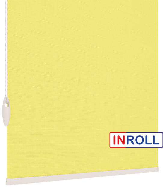 Ролета тканевая INROLL Есо-Mini 42,5х165 см Len Лимонный 2072 - Фото 4 Ролета тканевая INROLL Есо-Mini 42,5х165 см Len Лимонный 2072 - изображение 4