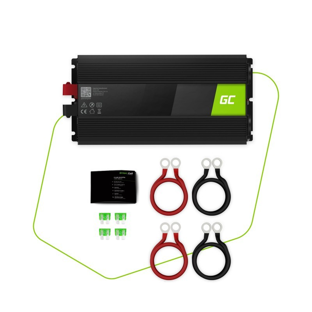 Преобразователь напряжения инвертор Green Cell 24В-220В 1500W/3000W ...