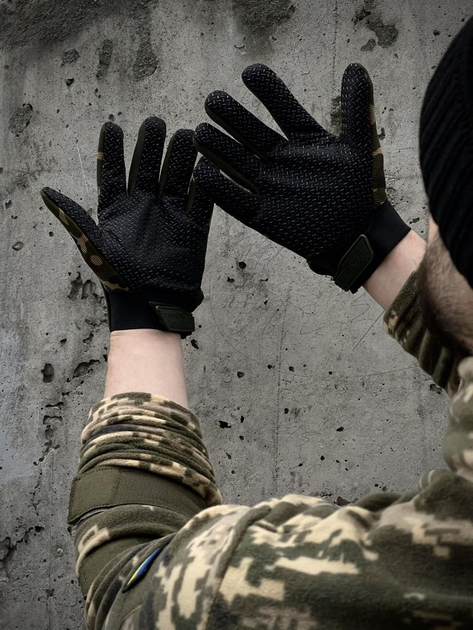 Тактические перчатки M-pact светло-зеленый камуфляж - изображение 2