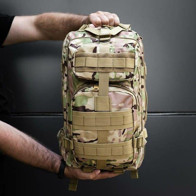 Универсальный военно-тактический рюкзак 30 л мультикам - изображение 1
