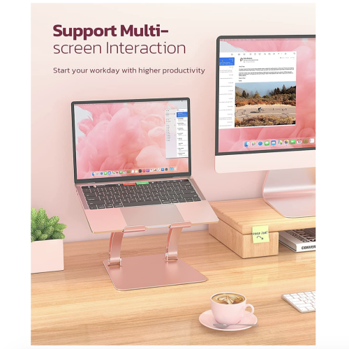 Подставка для ноутбука Nulaxy Galaxy Aluminum Laptop Stand Rose (LS-09) - изображение 5