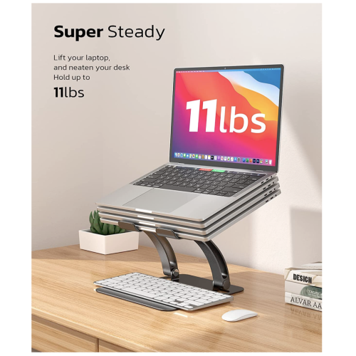 Подставка для ноутбука Nulaxy Galaxy Aluminum Laptop Stand Black (LS-09) - изображение 4