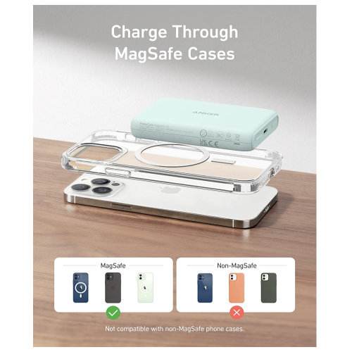 Магнітна батарея Anker 521 PowerCore Magnetic 5K 5000 мАг Green (A1619) - Фото 7 Магнітна батарея Anker 521 PowerCore Magnetic 5K 5000 мАг Green (A1619) - зображення 7