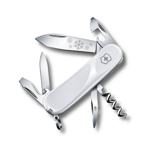 Складаний ніж Victorinox EvoGrip 10 White Christmas 2.3803.C77 - зображення 1