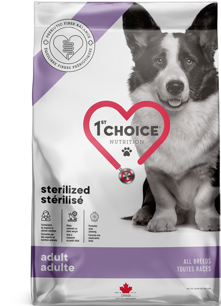 1st Choice Sterilized Сухий корм для стерилізованих і кастрованих собак ...