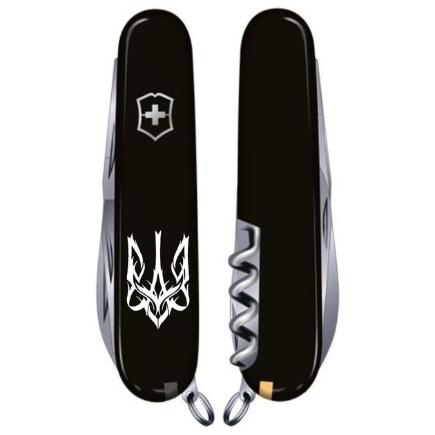 Складаний ніж Victorinox CLIMBER UKRAINE Тризуб готичний білий 1.3703.3_T0630u - зображення 2