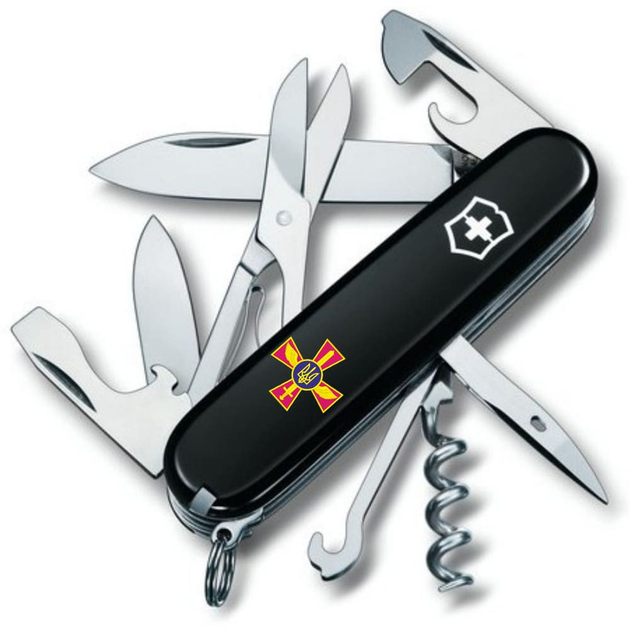 Складной нож Victorinox CLIMBER ARMY Эмблема ВС ВСУ 1.3703.3_W0040u - изображение 1