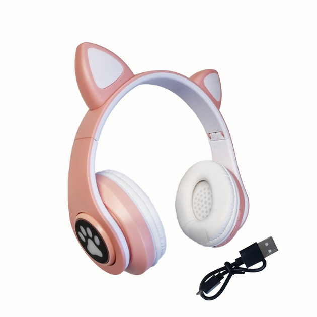 Беспроводные наушники Cat Ear с кошачьими ушками pink (JST-B39MPN ...