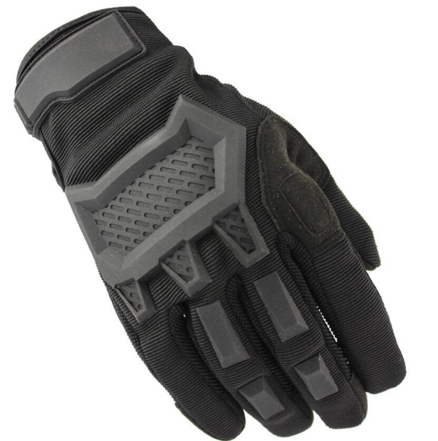 Перчатки тактические FG FQ16SDF0207 Черный XL полнопалые с защитой на костяшки + сенсорные нашивки - изображение 1