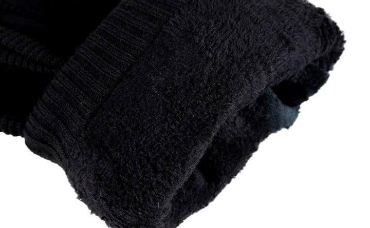 Перчатки мужские черные замшевые сенсорные зимние - изображение 2