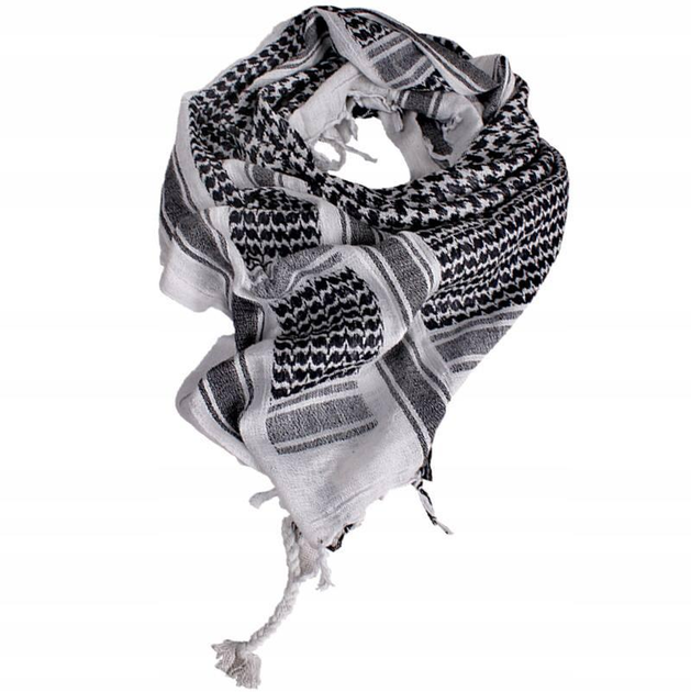Арафатка-шарф, шемаг, кефія Військова Біло-Чорна Mil-Tec® - зображення 1