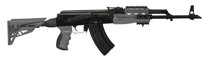 AK-47 / AK-74 Приклад / Thrust Stock Elite з демпфованою пластиною прикладу Scorpion Сірий ATI TactLite - зображення 1
