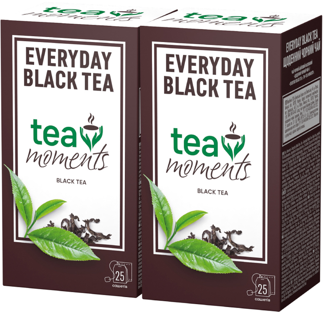 Набор черного чая Tea Moments Everyday Black Tea 25 сашетов х 2 шт ...