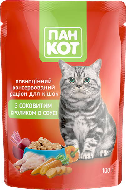 Пан Кіт з соковитим кроликом в соусі (100гр.х24шт)2,4 кг - зображення 3