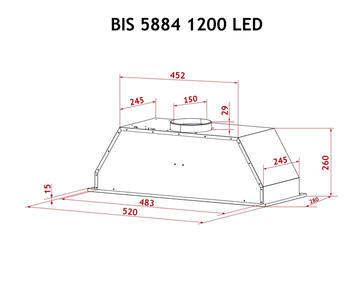 Вытяжка PERFELLI BIS 5884 WH 1200 LED - изображение 10
