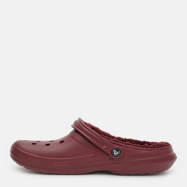 Maroon fuzzy cheap crocs