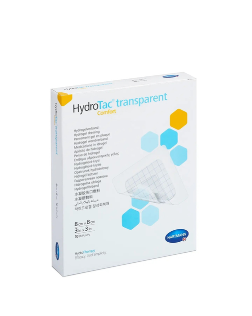 Пов`язка гідрогелева HydroTac transparent Comfort 8см x 8см 1шт 6859250 - зображення 1