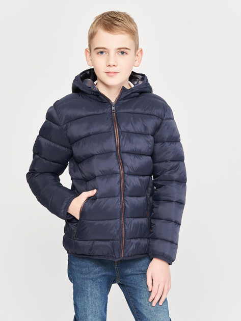 Акція на Дитяча демісезонна куртка для хлопчика Minoti 11COAT 1 37364KID 86-92 см Темно-синя від Rozetka