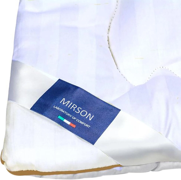 Акція на Ковдра вовняна MirSon Royal Pearl Premium Italy Hand Made 0345 літо 140x205 см від Rozetka
