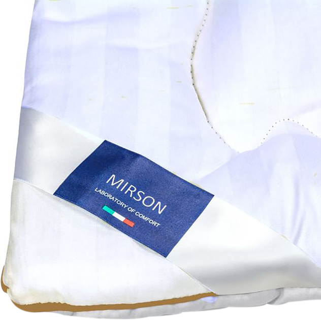 Акція на Ковдра вовняна MirSon Royal Pearl Premium Italy Hand Made 0345 літо 220x240 см від Rozetka