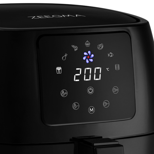 Аерогриль Аерофрітюрниця Zeegma Knapper PRO Black - зображення 6